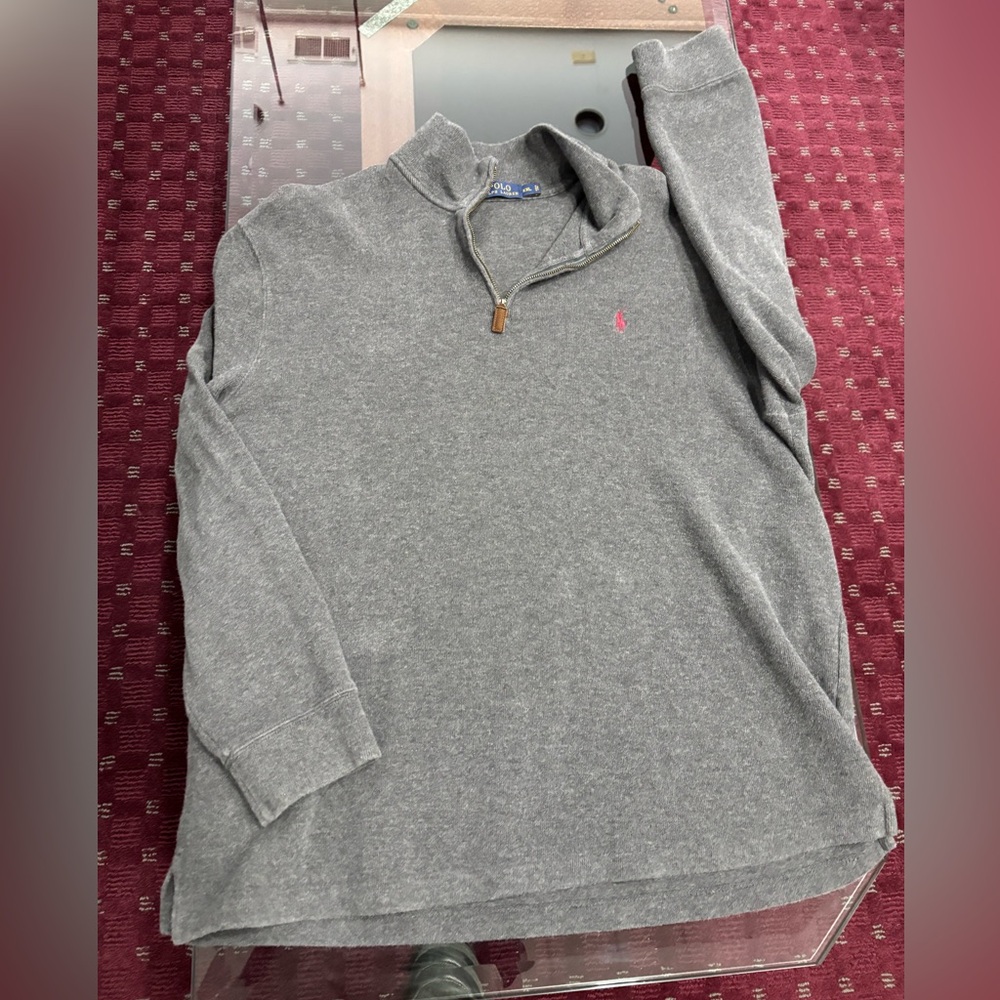 Polo by Ralph Lauren Gray Quarter-Zip Sweatshirt